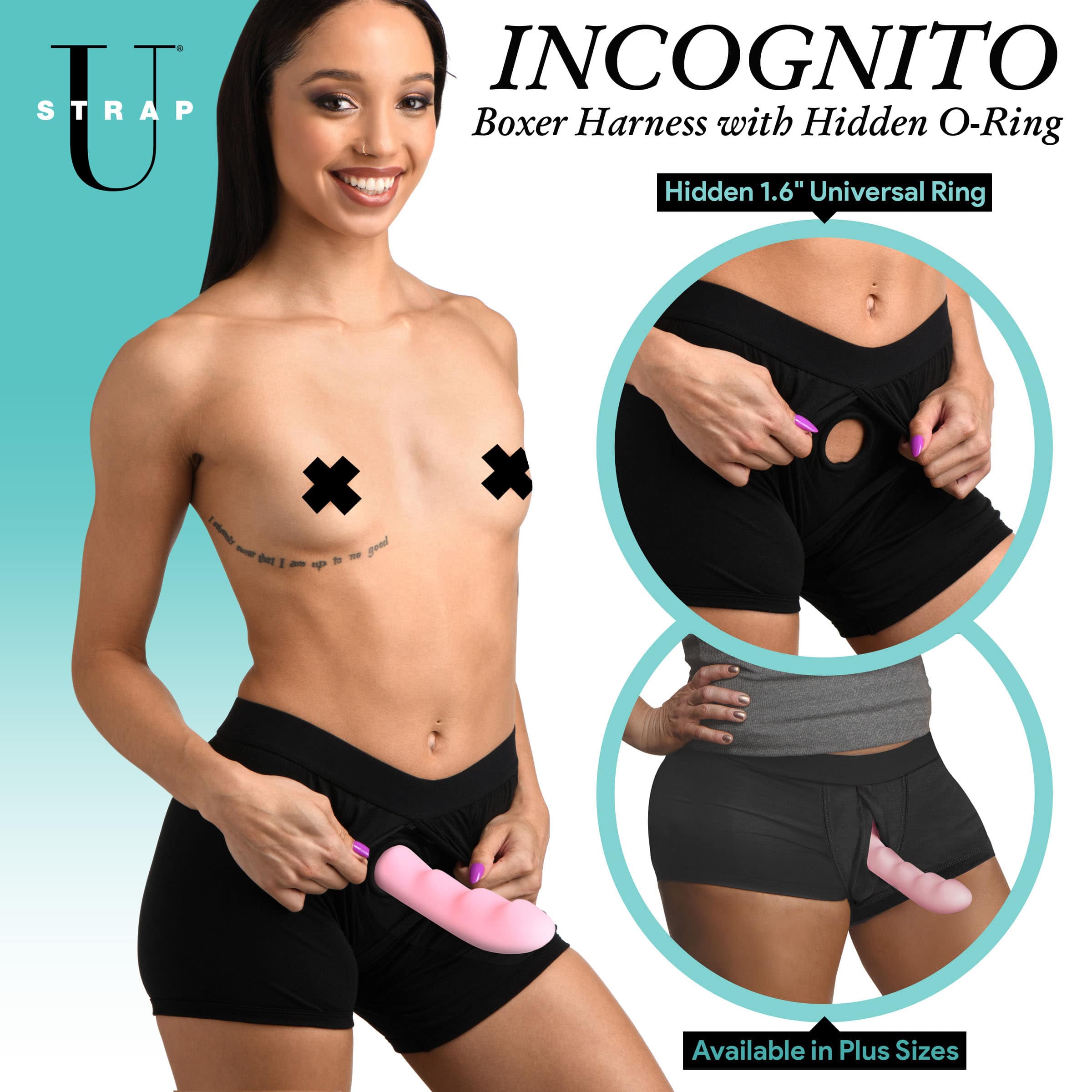 Incognito Boxer Harness with Hidden O-Ring - 3XL - Image 2