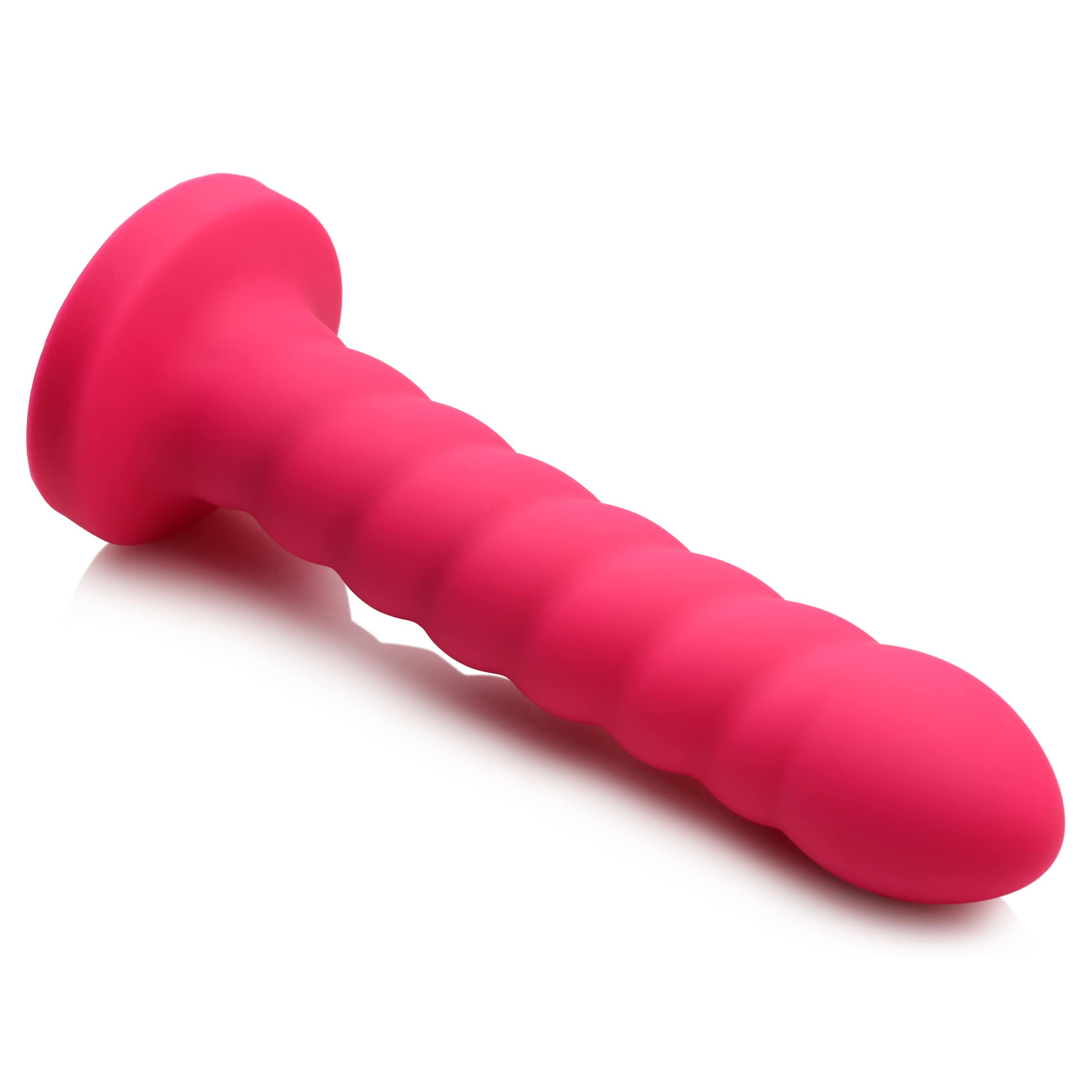 21X Soft Swirl Silicone Rechargeable Vibrator with Control - Magenta - Image 3