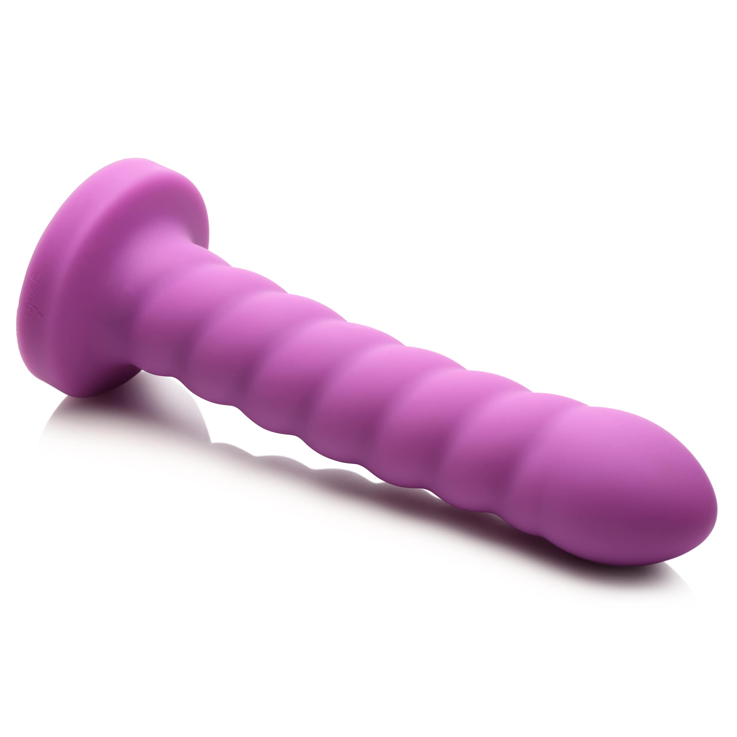 21X Soft Swirl Silicone Rechargeable Vibrator with Control - Violet - Image 3