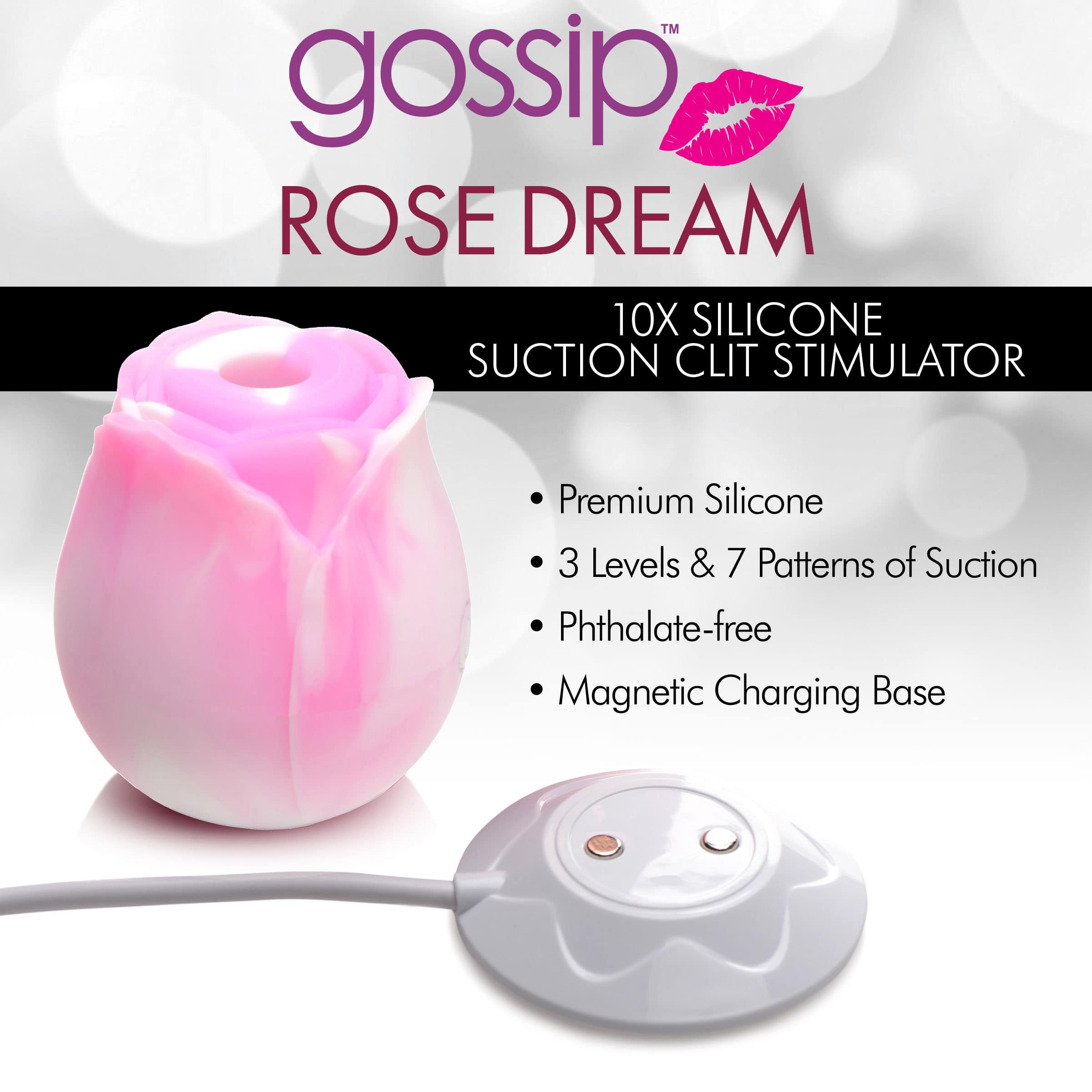 10X Rose Dream Silicone Clitoral Stimulator - Image 4