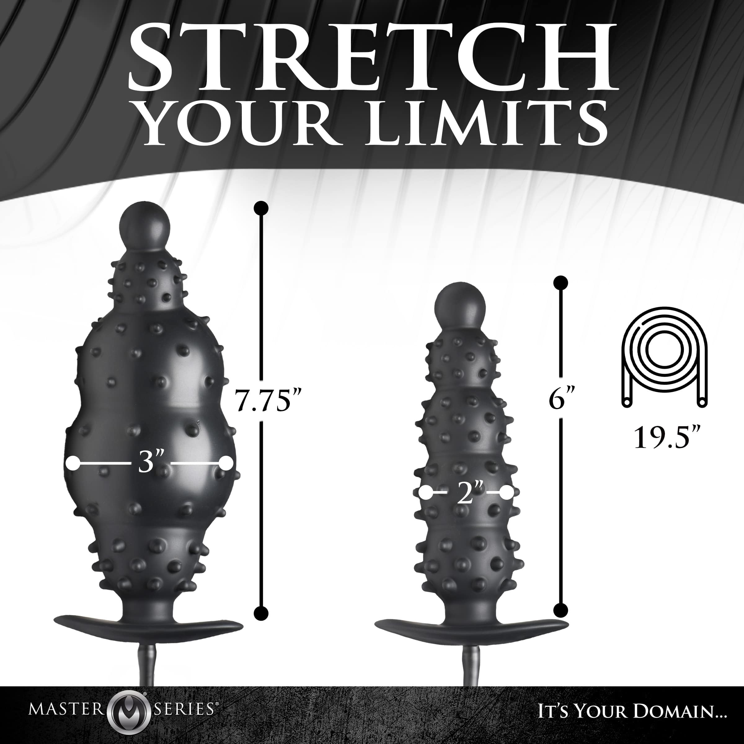 Ass Puffer Nubbed Inflatable Silicone Anal Plug - Image 3