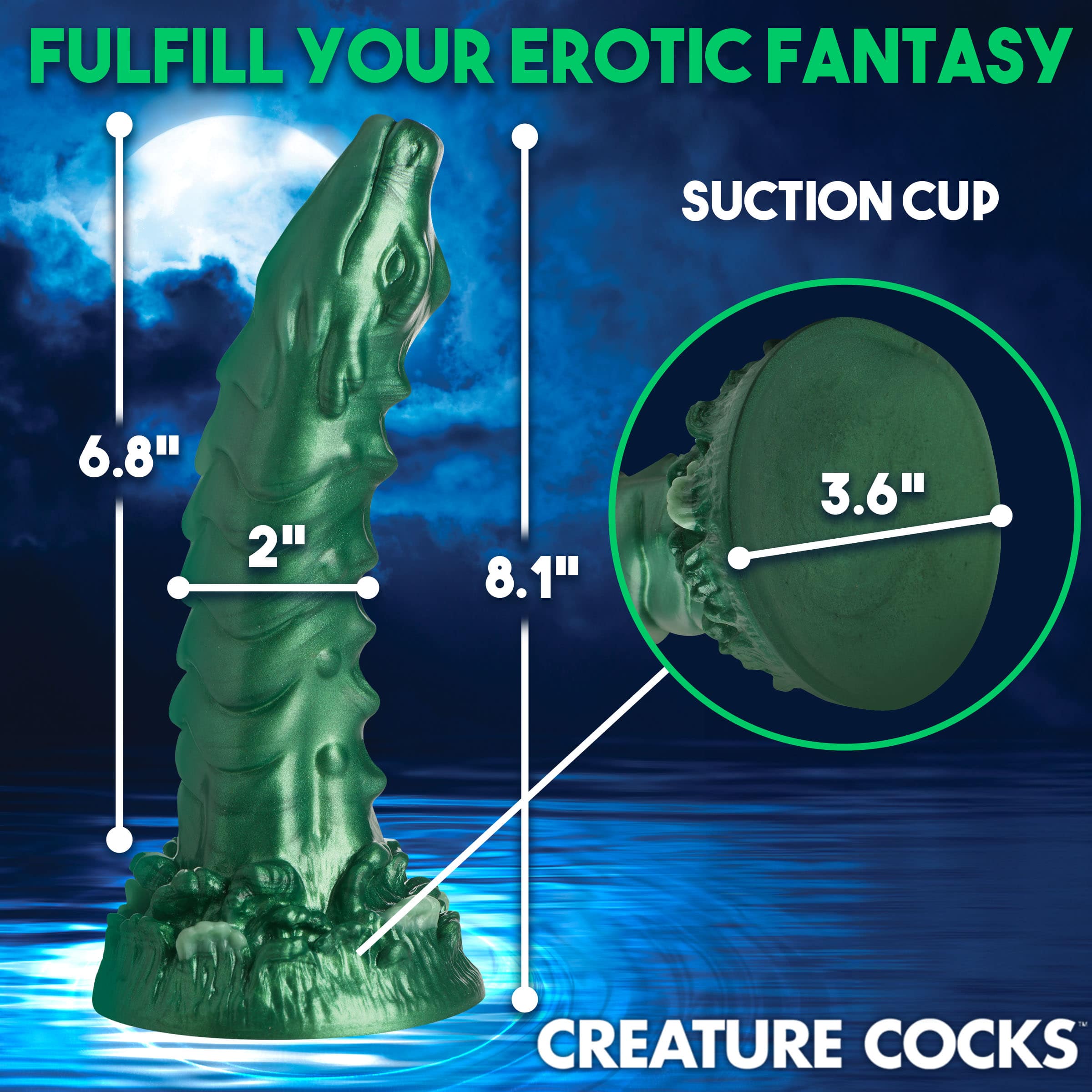 Cockness Monster Lake Creature Silicone Dildo - Image 5