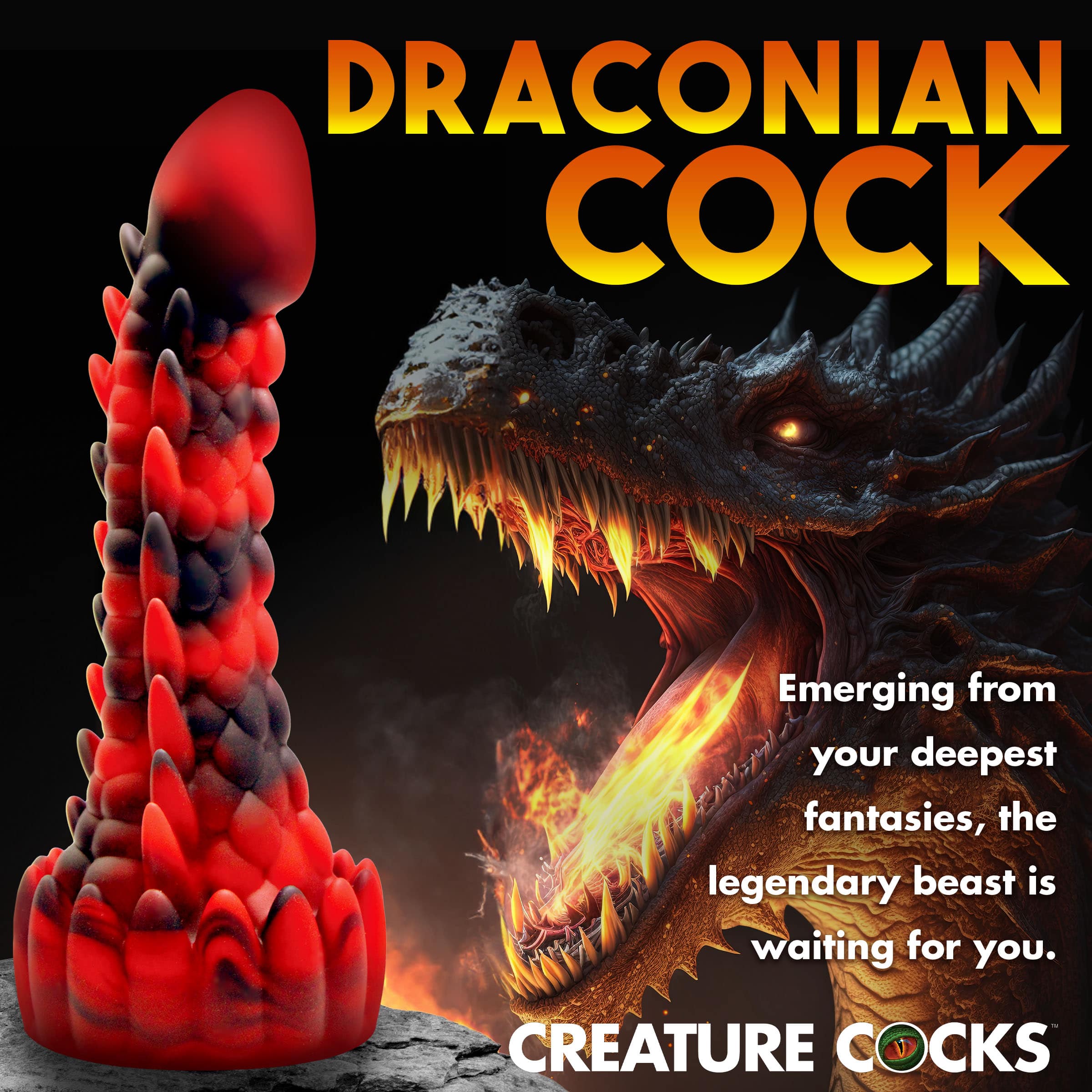 Demon Rising Scaly Dragon Silicone Dildo - Image 4