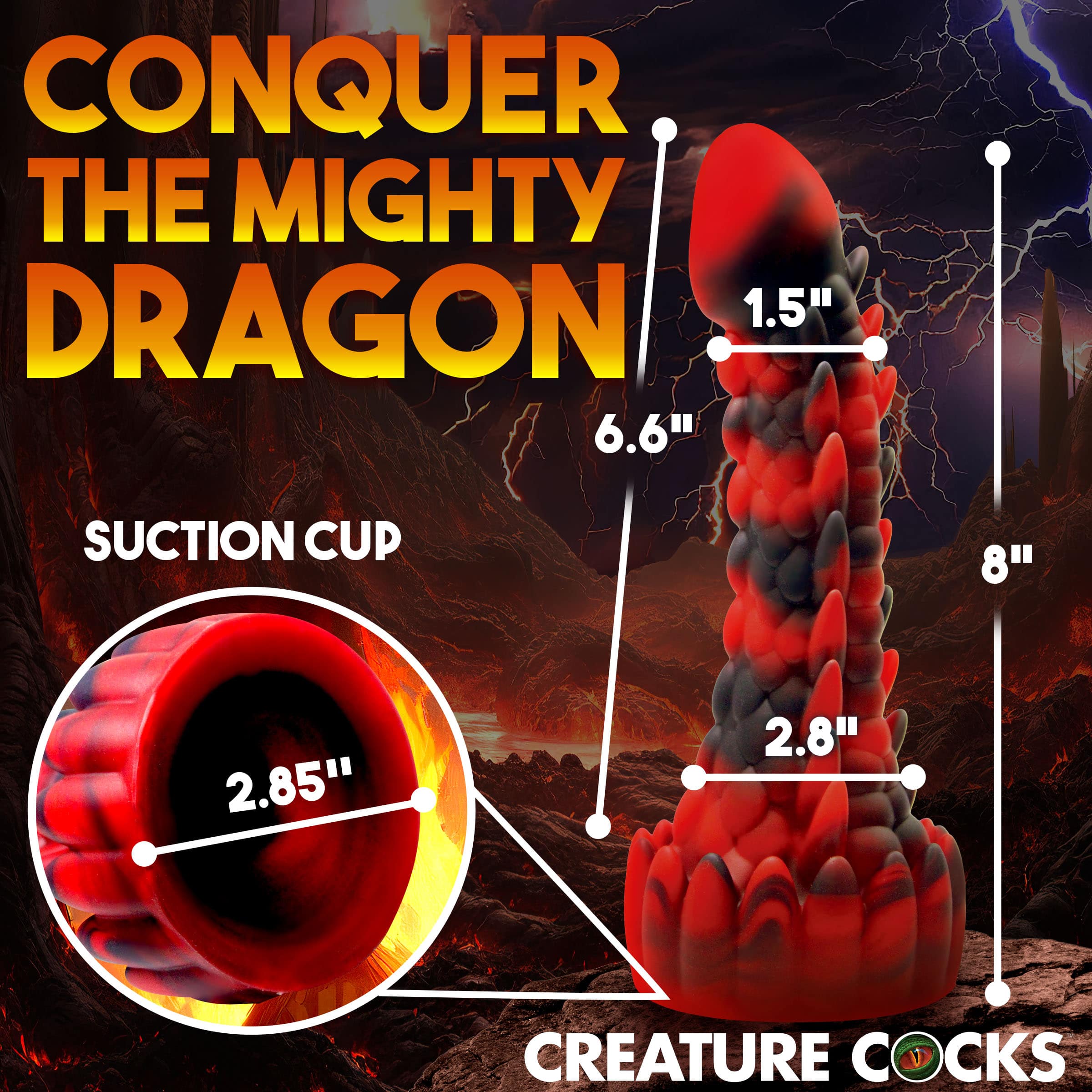 Demon Rising Scaly Dragon Silicone Dildo - Image 5