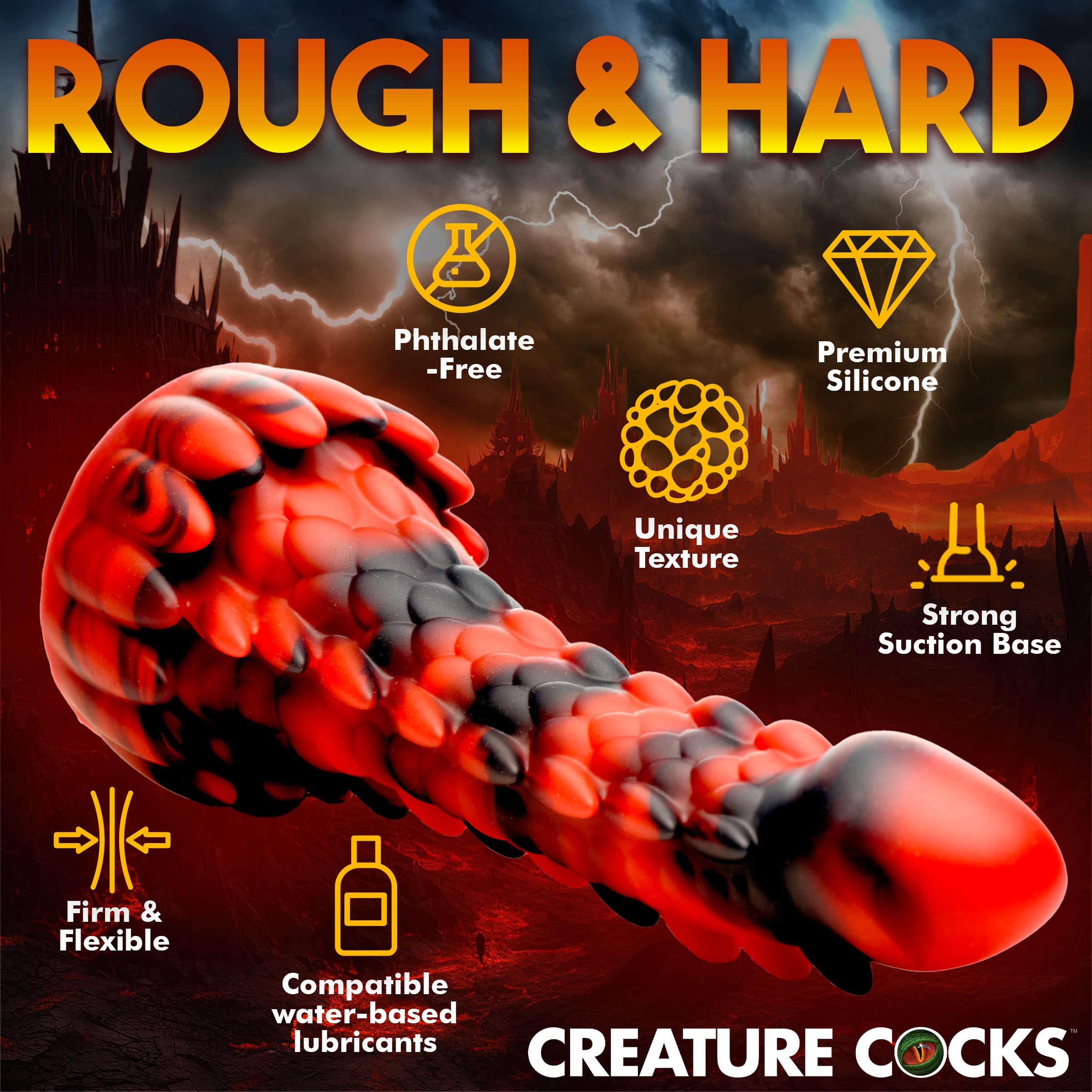 Demon Rising Scaly Dragon Silicone Dildo - Image 7