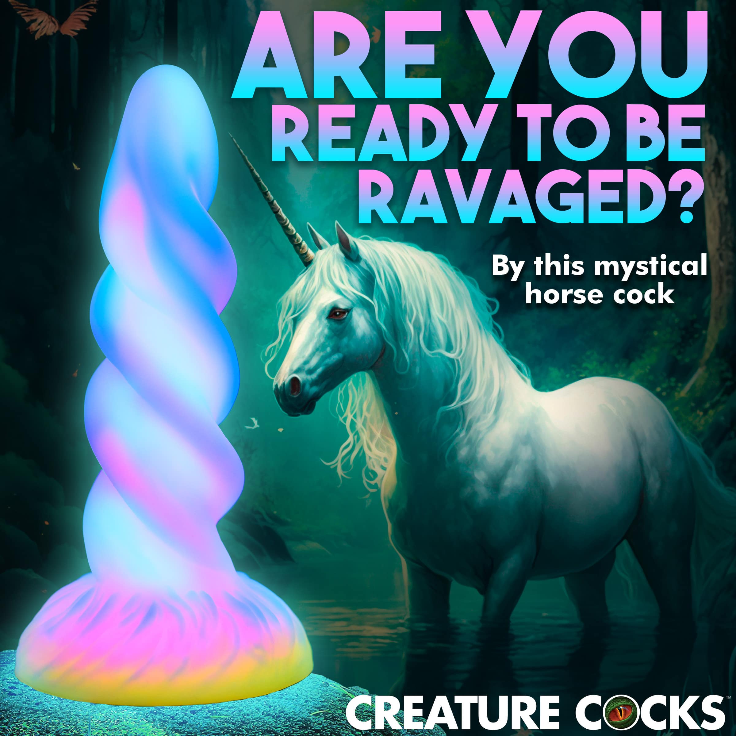Moon Rider Glow-in-the-dark unicorn Dildo - Image 3