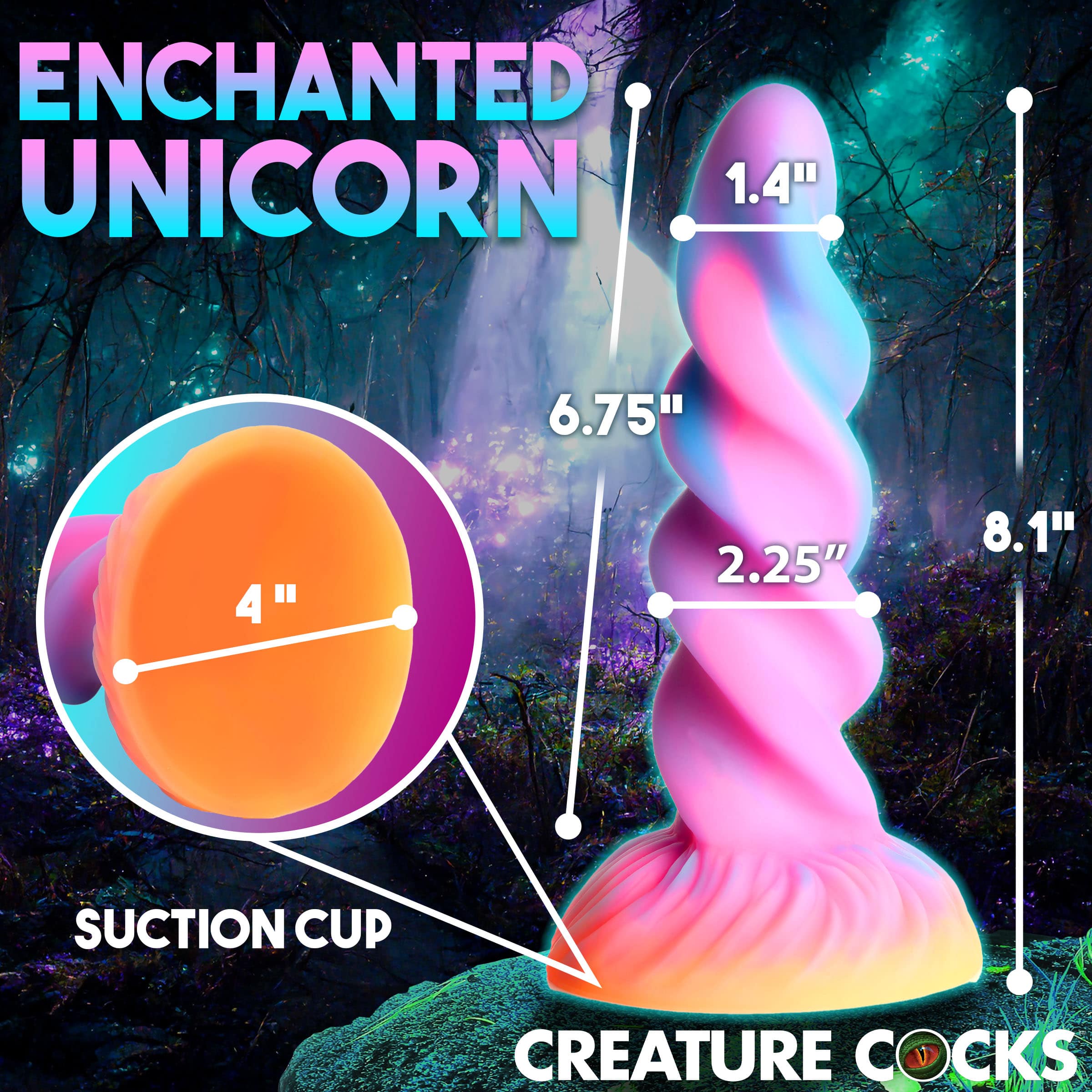Moon Rider Glow-in-the-dark unicorn Dildo - Image 4