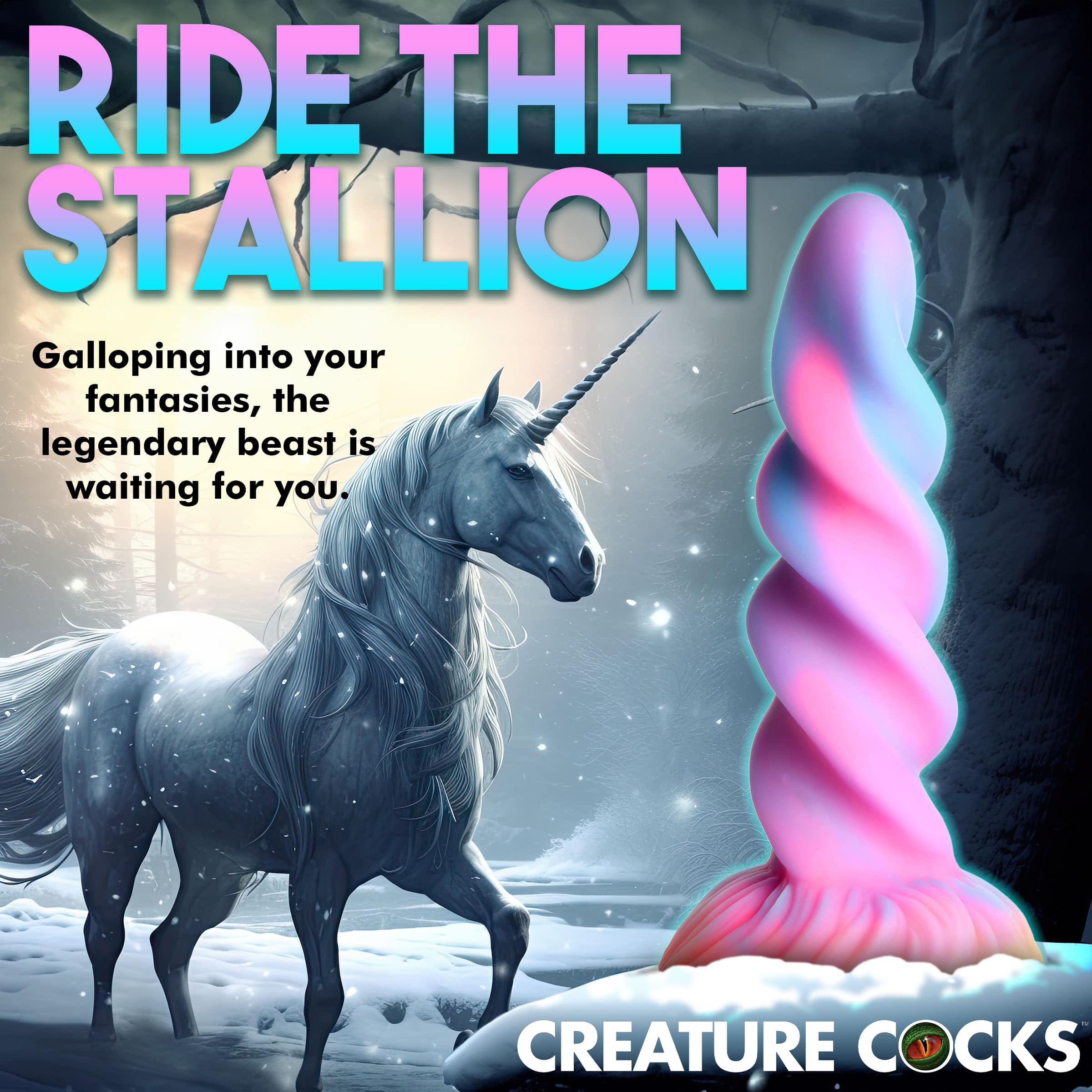 Moon Rider Glow-in-the-dark unicorn Dildo - Image 7