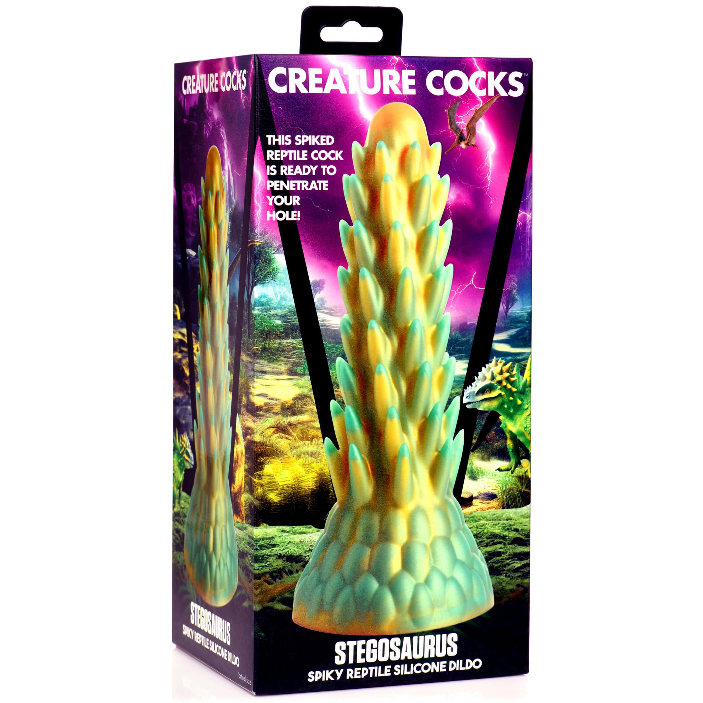 Stegosaurus Spiky Reptile Silicone Dildo - Image 8