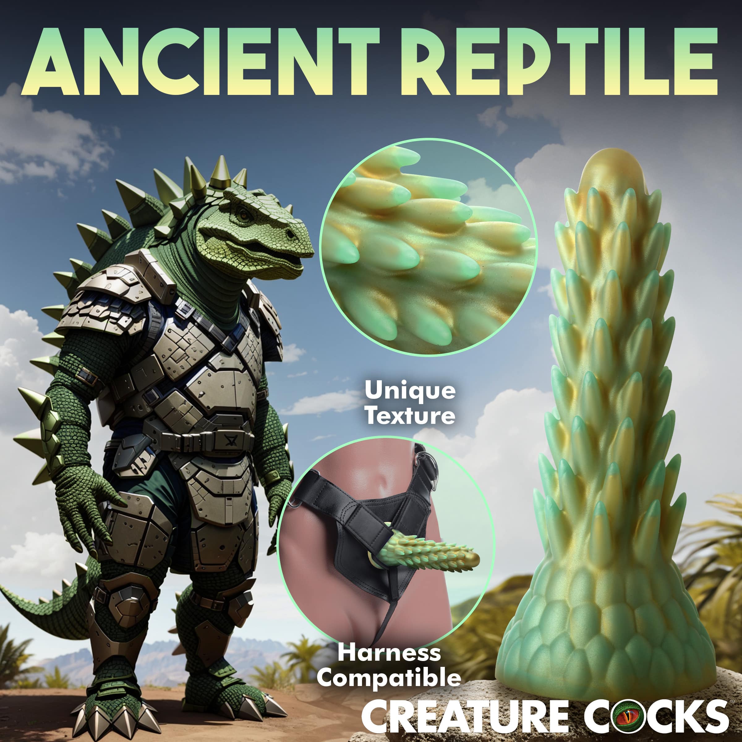 Stegosaurus Spiky Reptile Silicone Dildo - Image 6