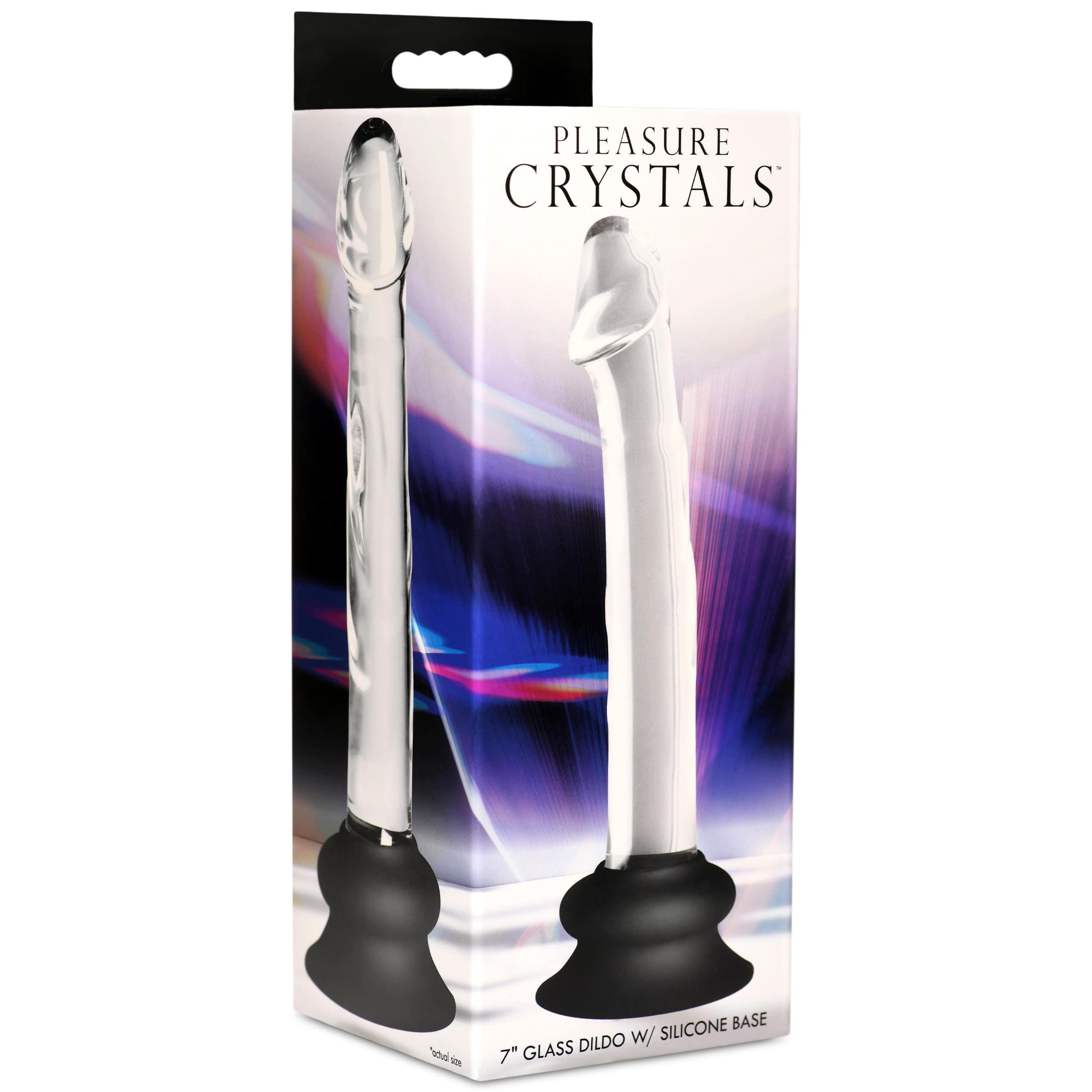 Glass Dildo with Silicone Base - 7 Inch - Image 9