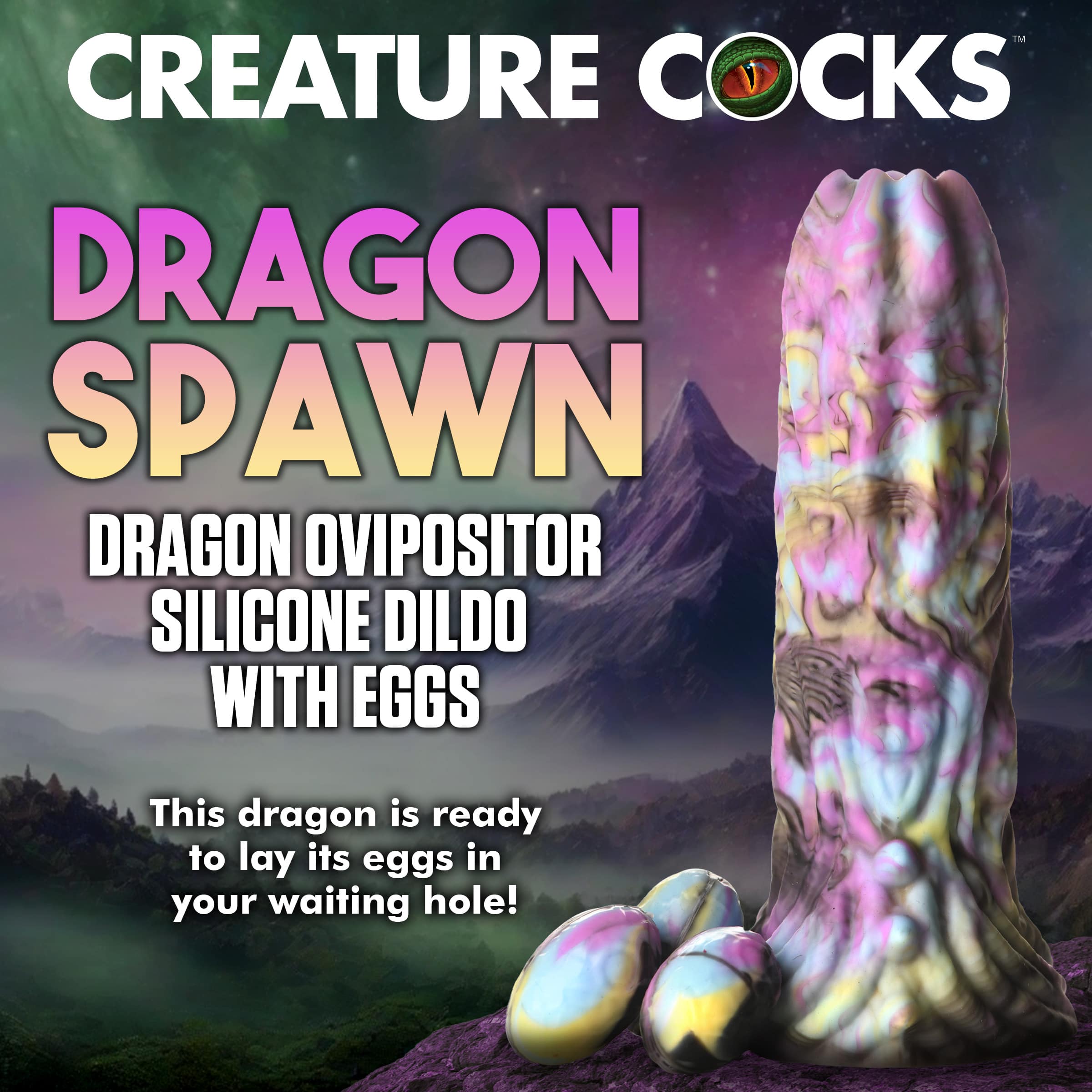 Dragon Spawn Ovipositor Silicone Dildo with Eggs - Image 2