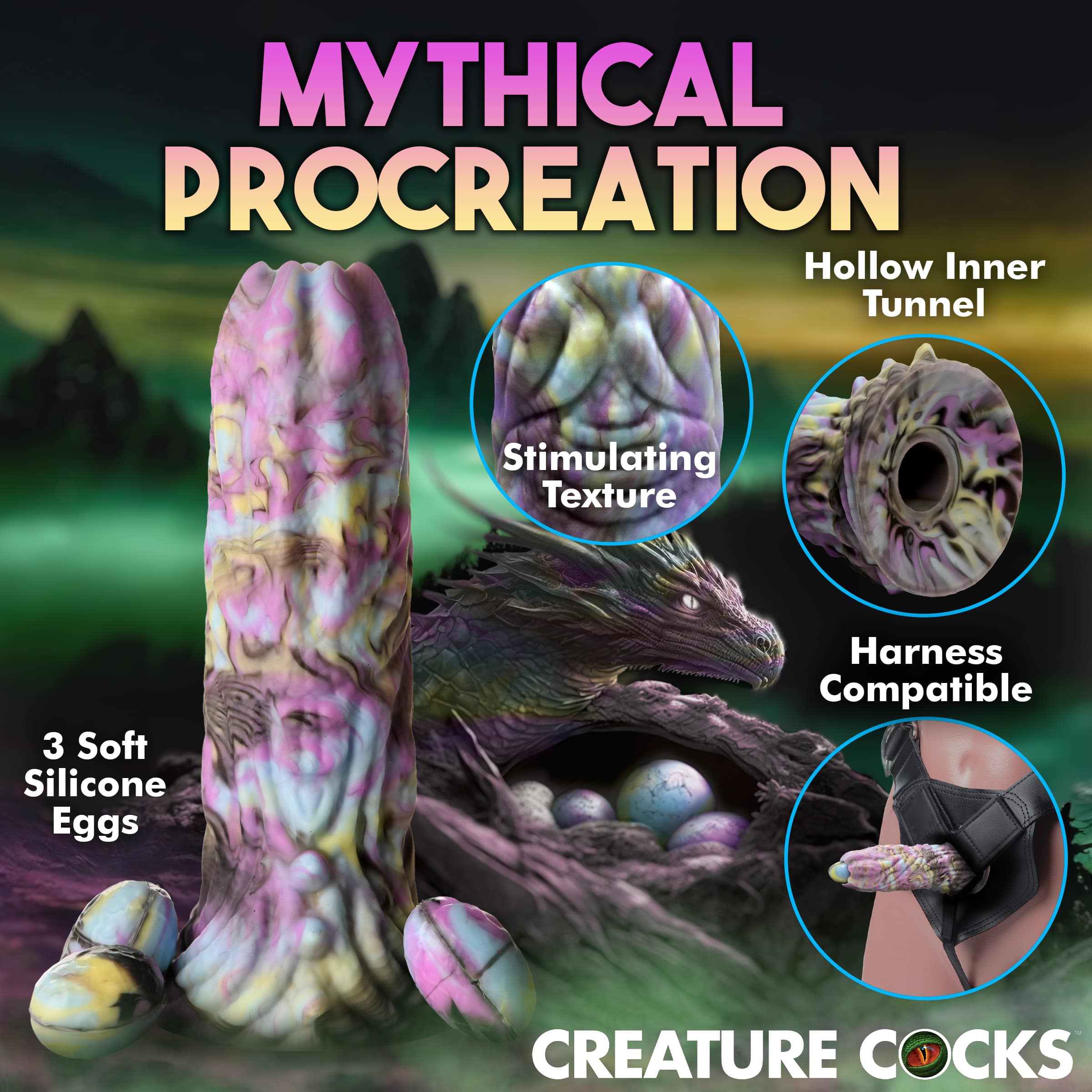 Dragon Spawn Ovipositor Silicone Dildo with Eggs - Image 6