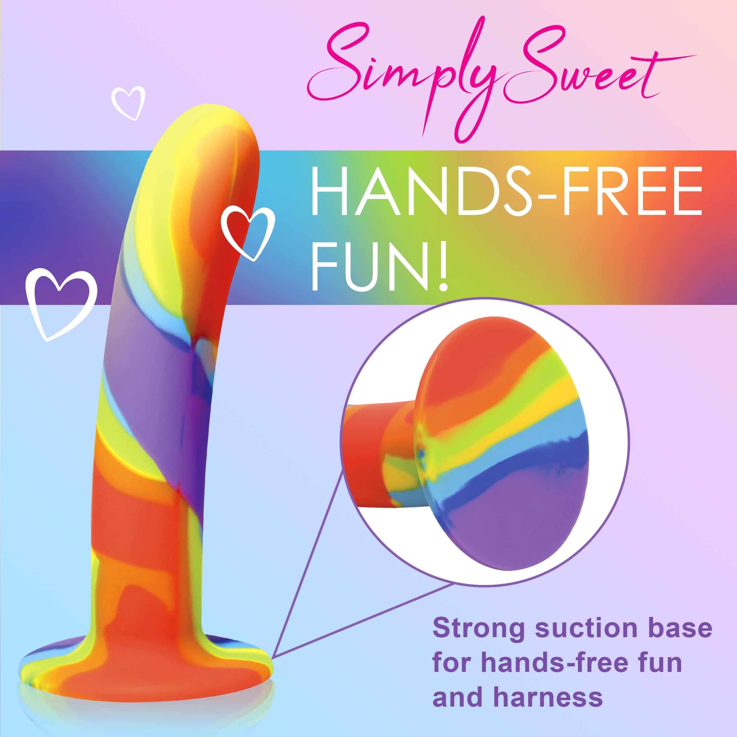 Rainbow Silicone Dildo - Image 6