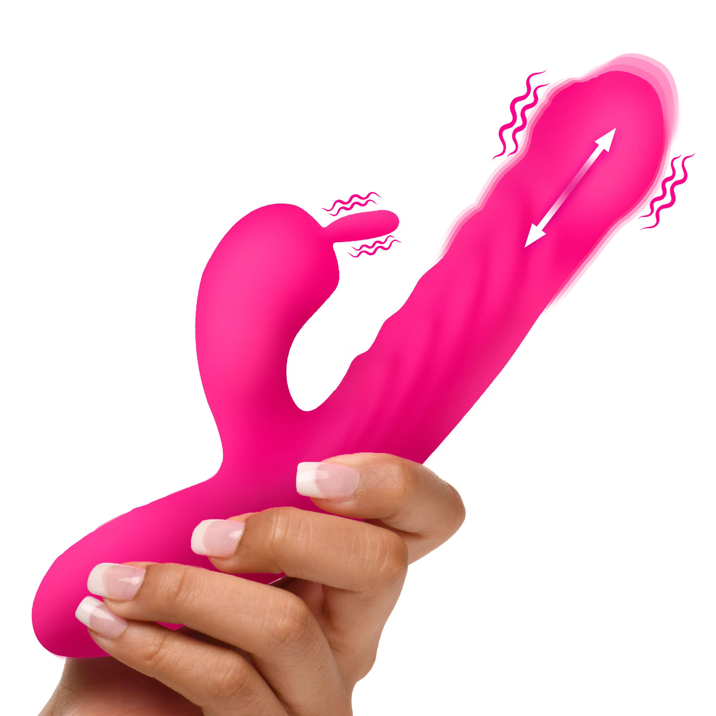 Thrusting and Vibrating Silicone Rabbit Vibrator – The BDSM Toy Shop