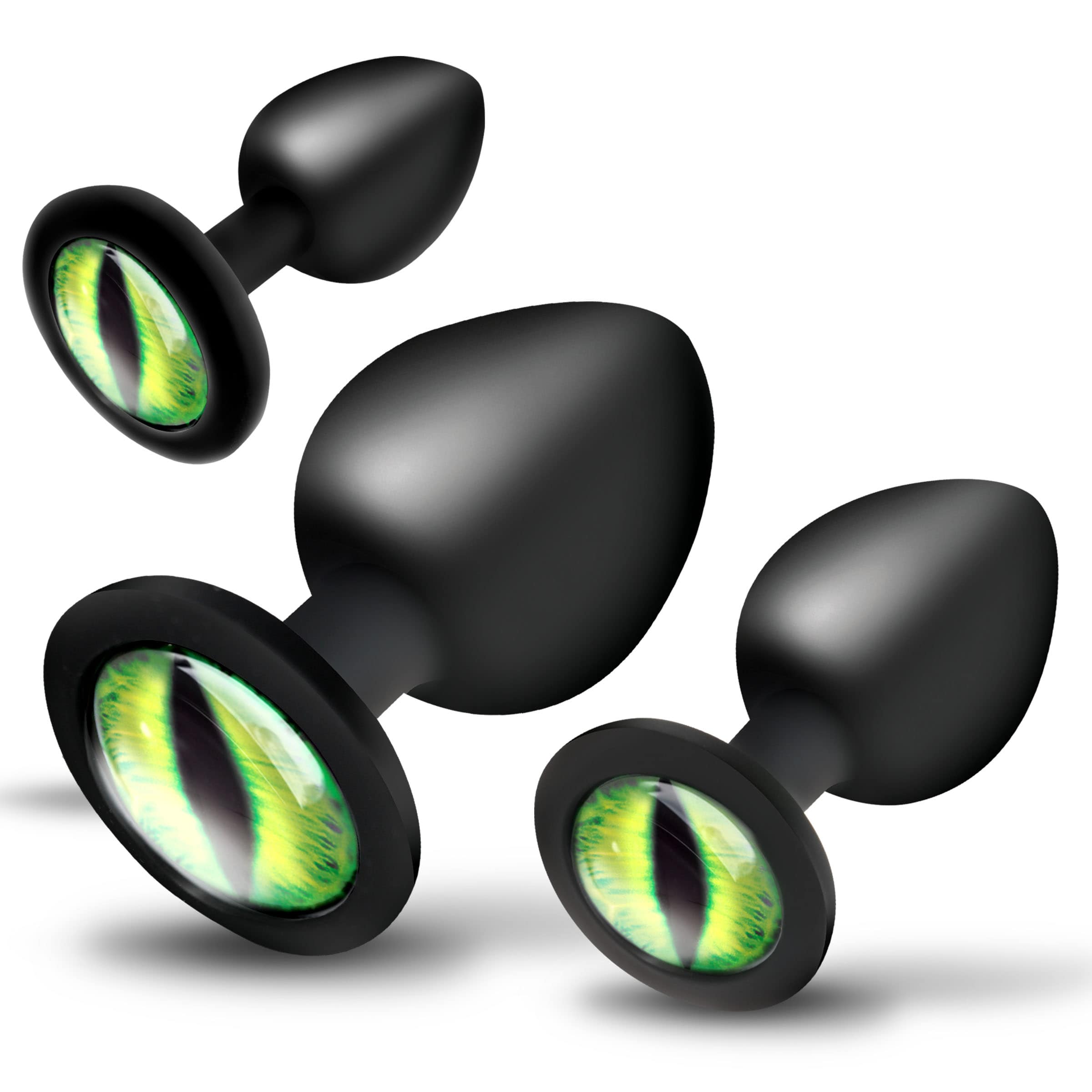 Creature Eyes Green Eye Silicone Butt Plug Set - Image 4