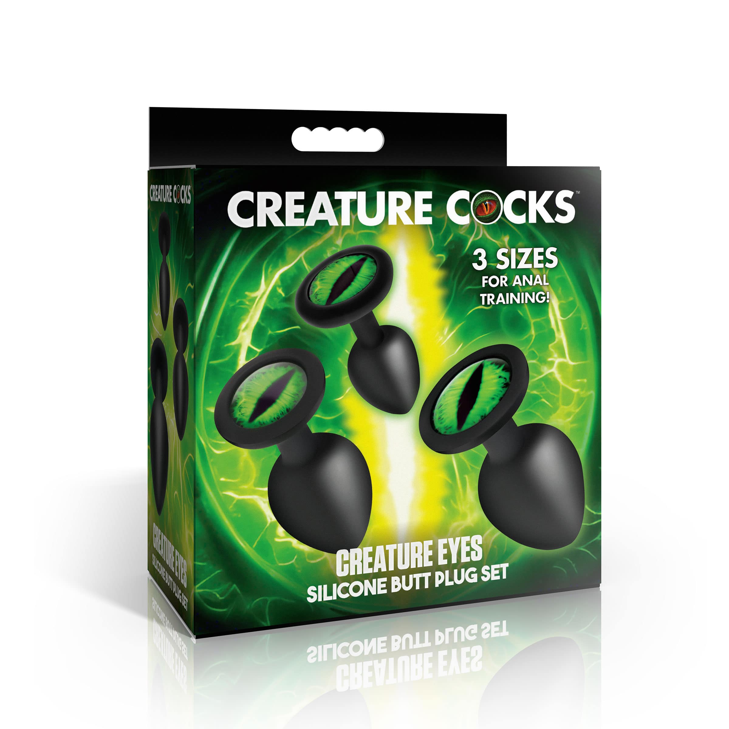 Creature Eyes Green Eye Silicone Butt Plug Set - Image 5