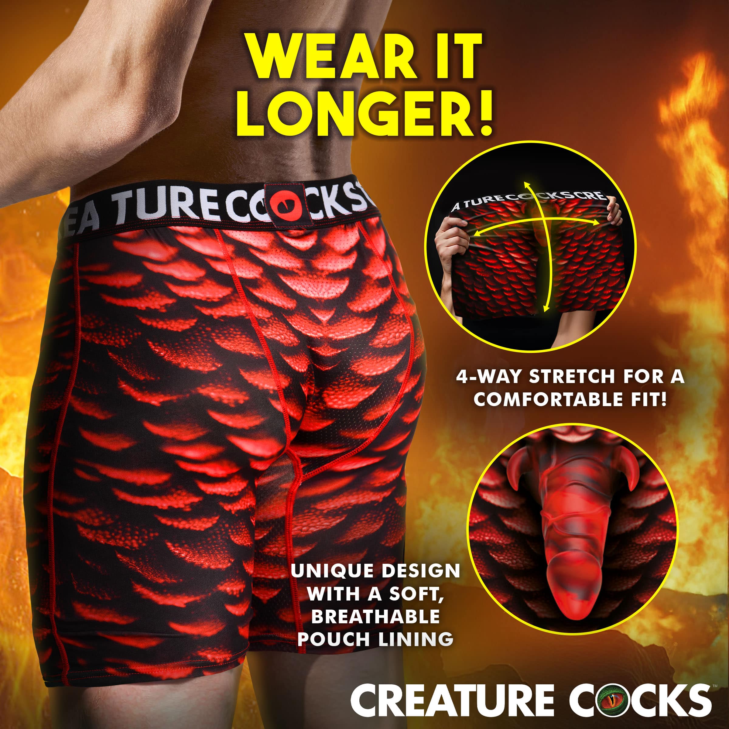 Creature Wear Horny Devil Demon Boxer Shorts - Large - Image 4