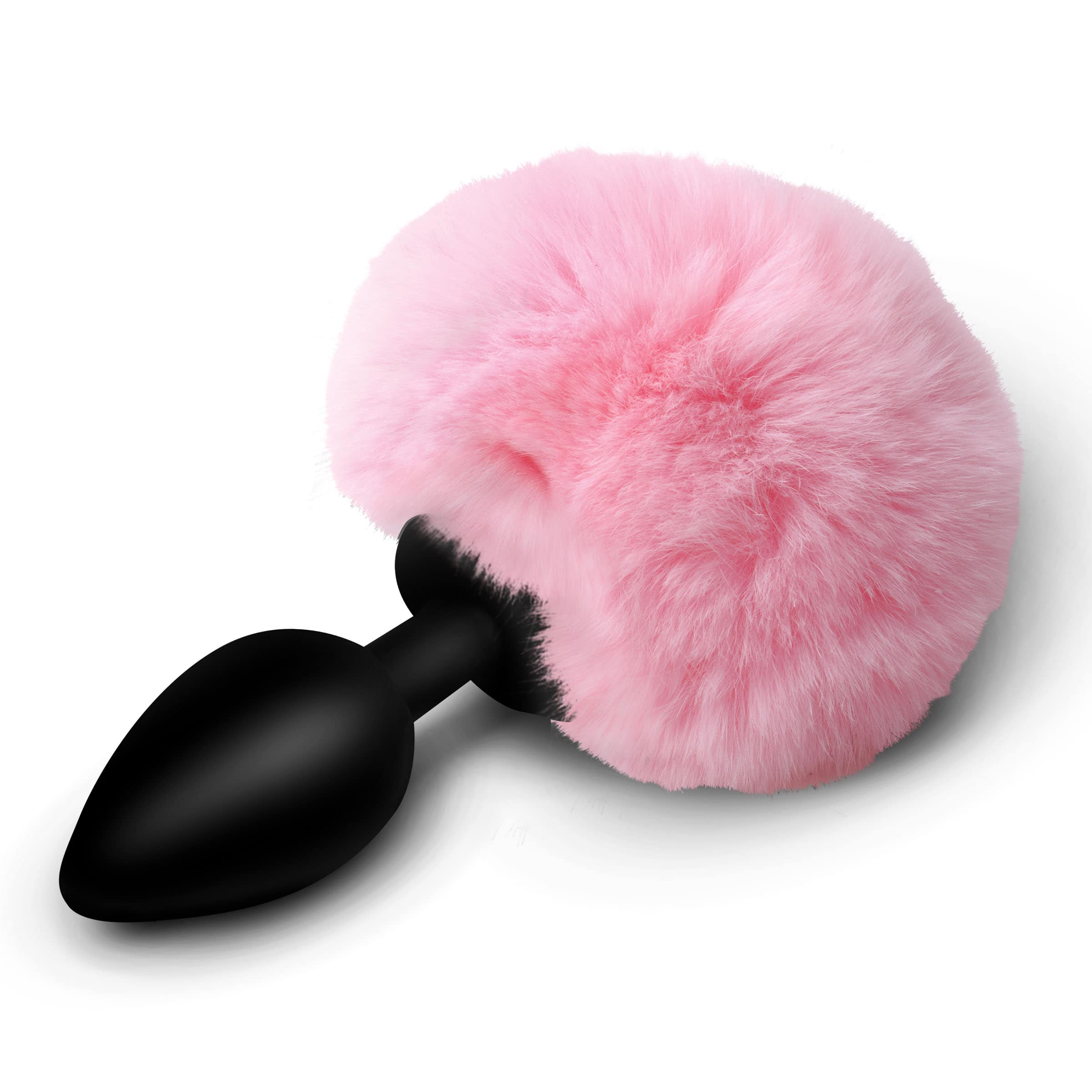 Fluffy Bunny Tail Silicone Plug - Pink - Image 5