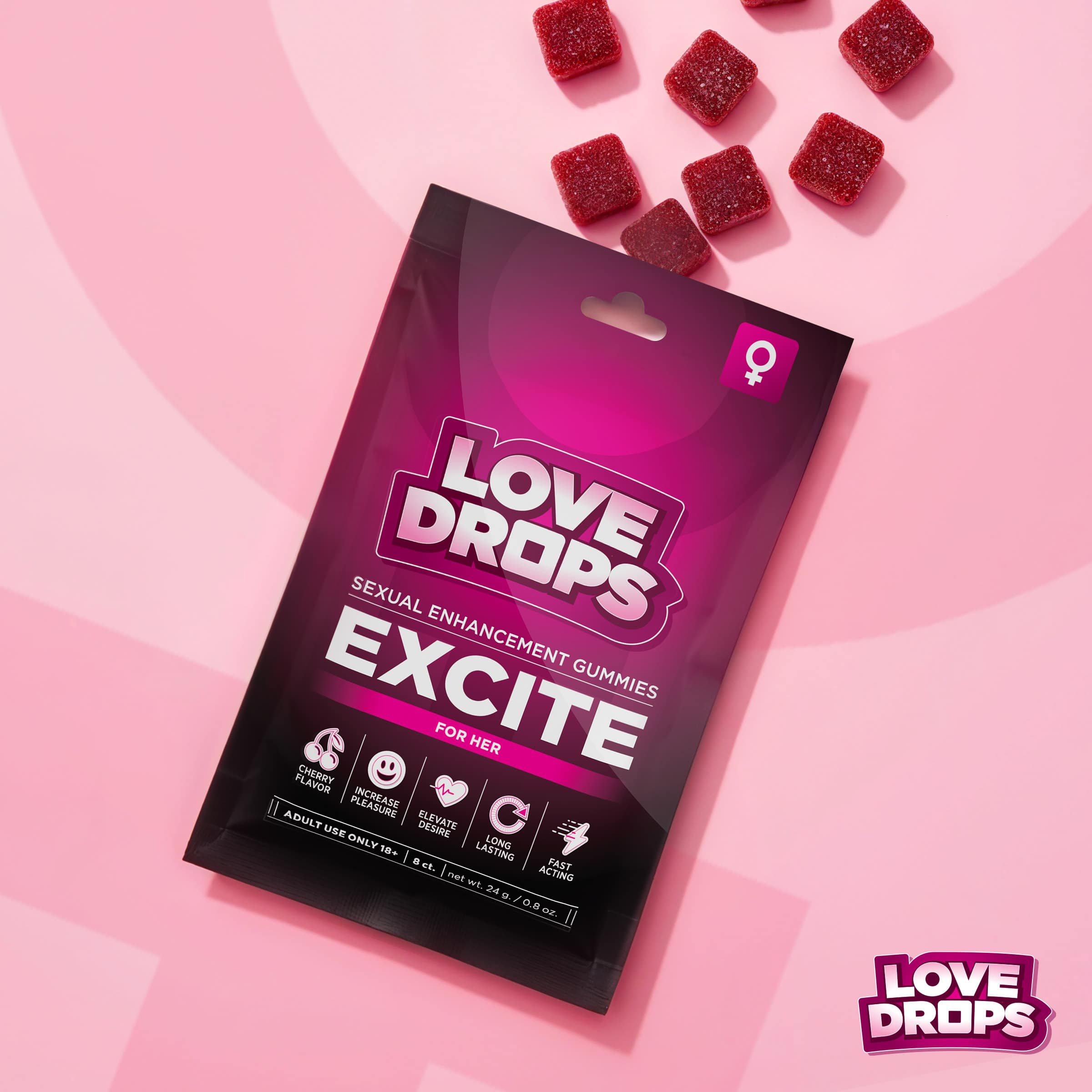Sexual Enhancement Gummies for Her - Excite (8pcs)