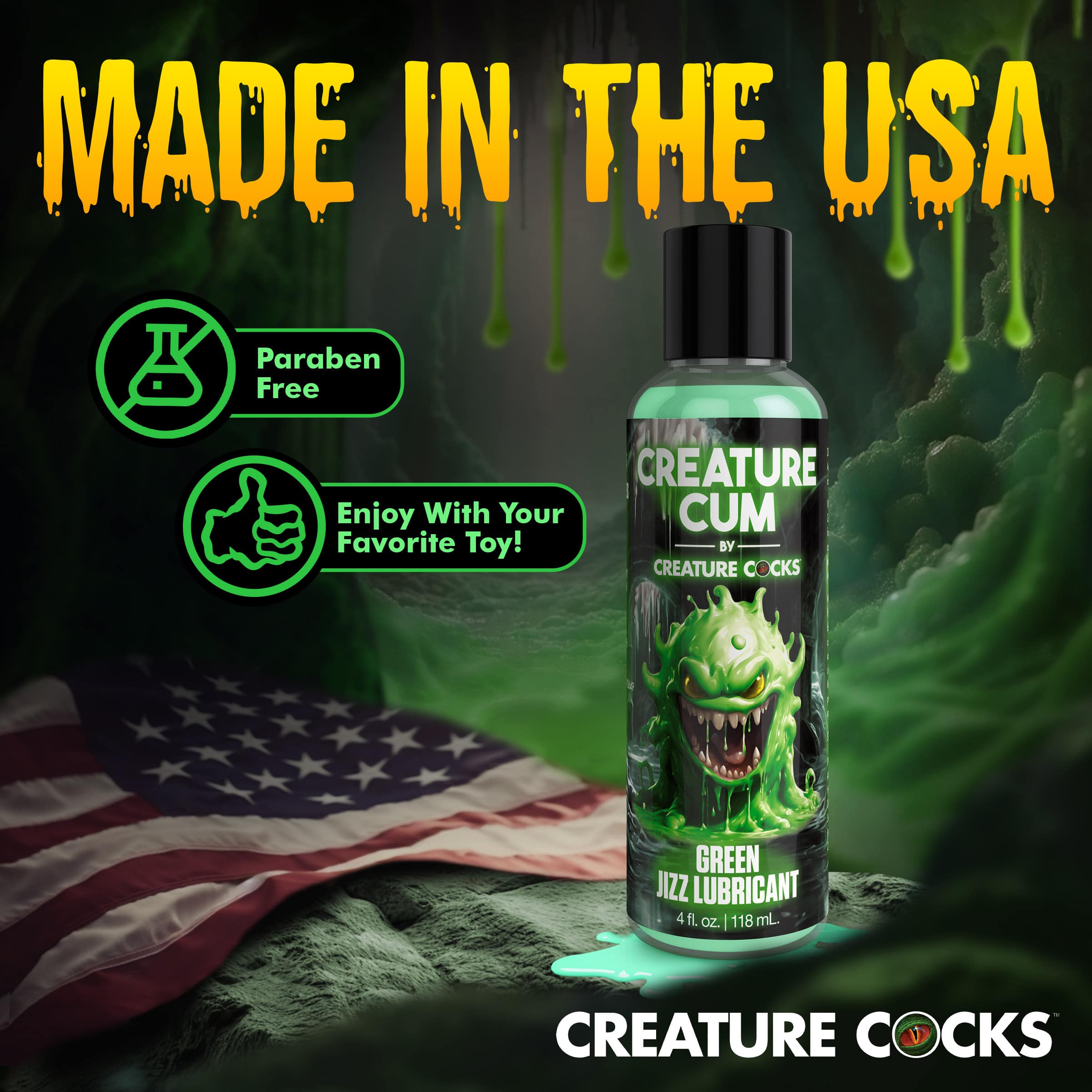 Creature Cum Green Jizz Lubricant - 4oz - Image 5