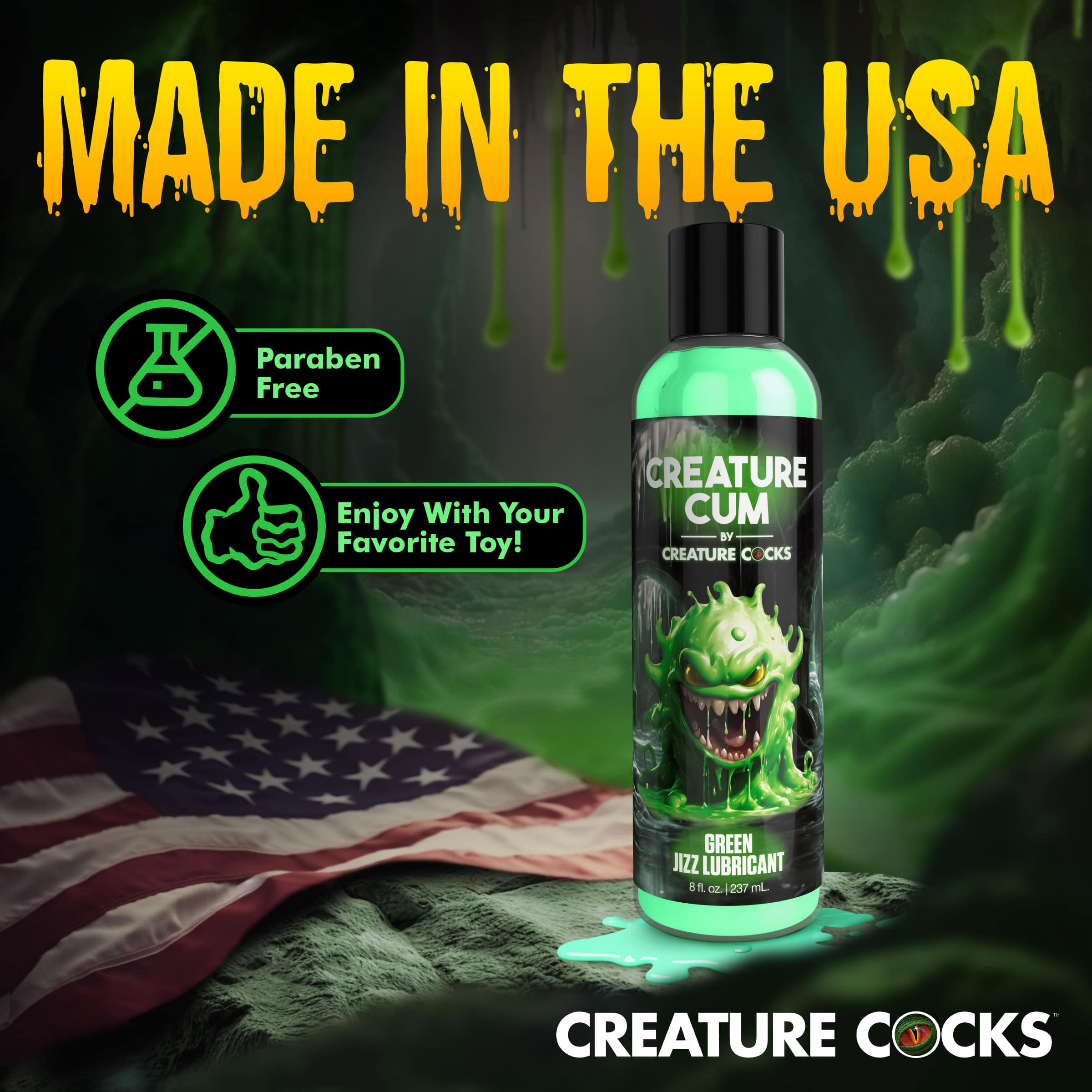 Creature Cum Green Jizz Lubricant - 8oz - Image 5