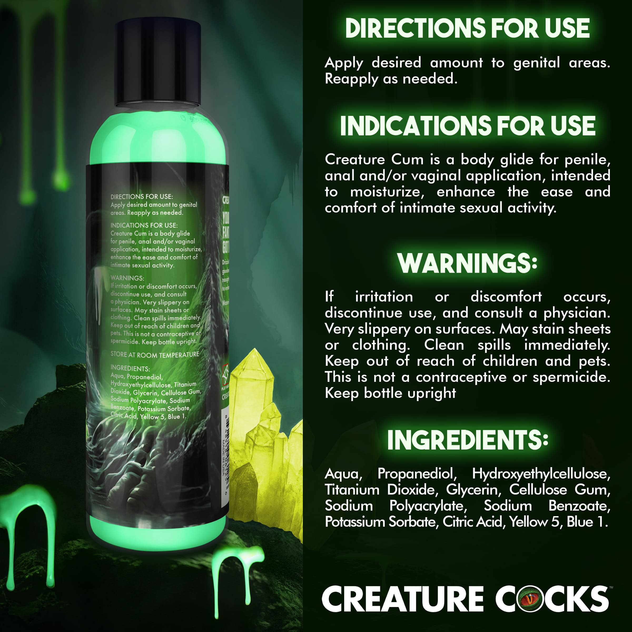 Creature Cum Green Jizz Lubricant - 8oz - Image 6