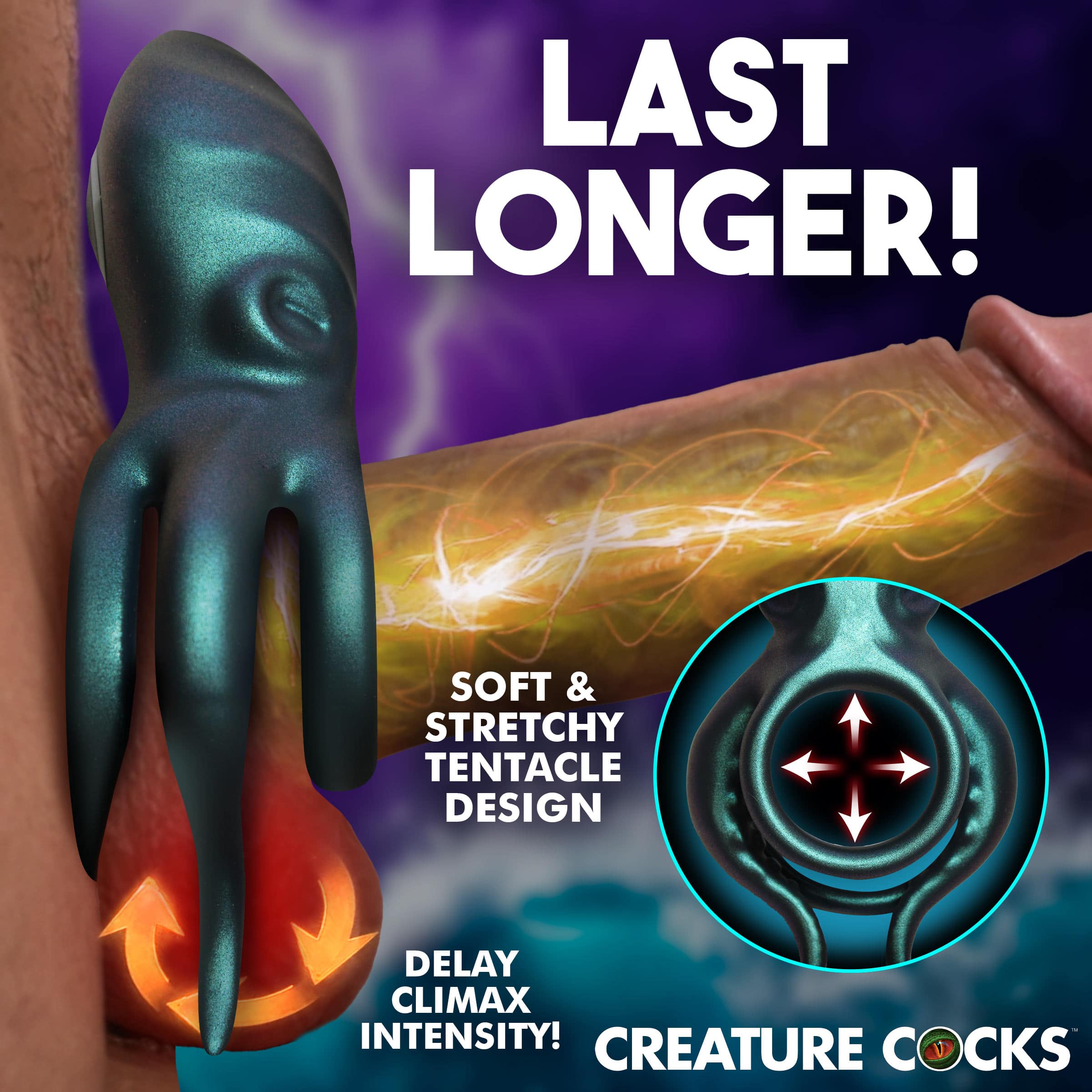 Octo Grip Vibrating Silicone Cock Ring - Image 3