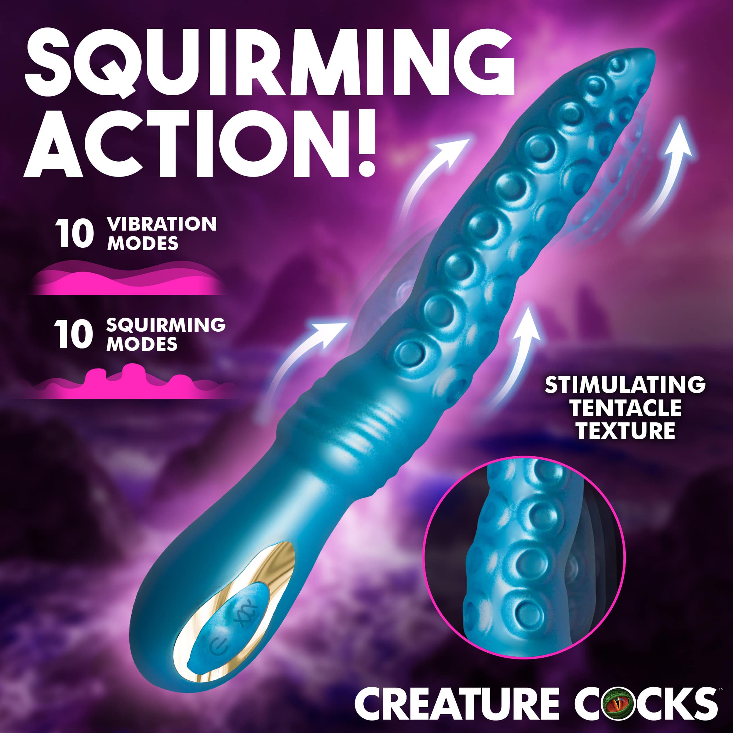 Tenta-Squirm Squirming Silicone Vibrator - Image 2