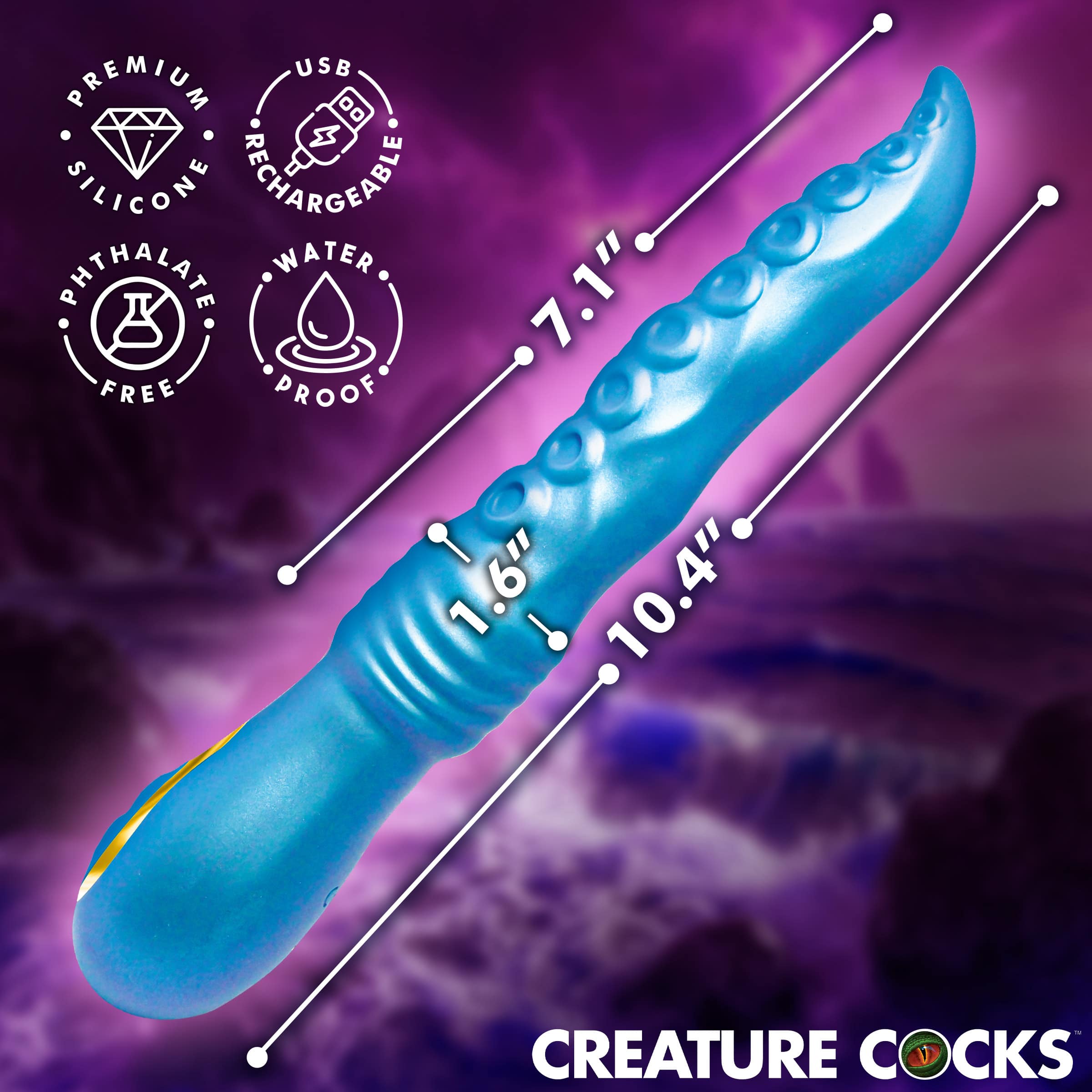 Tenta-Squirm Squirming Silicone Vibrator - Image 4