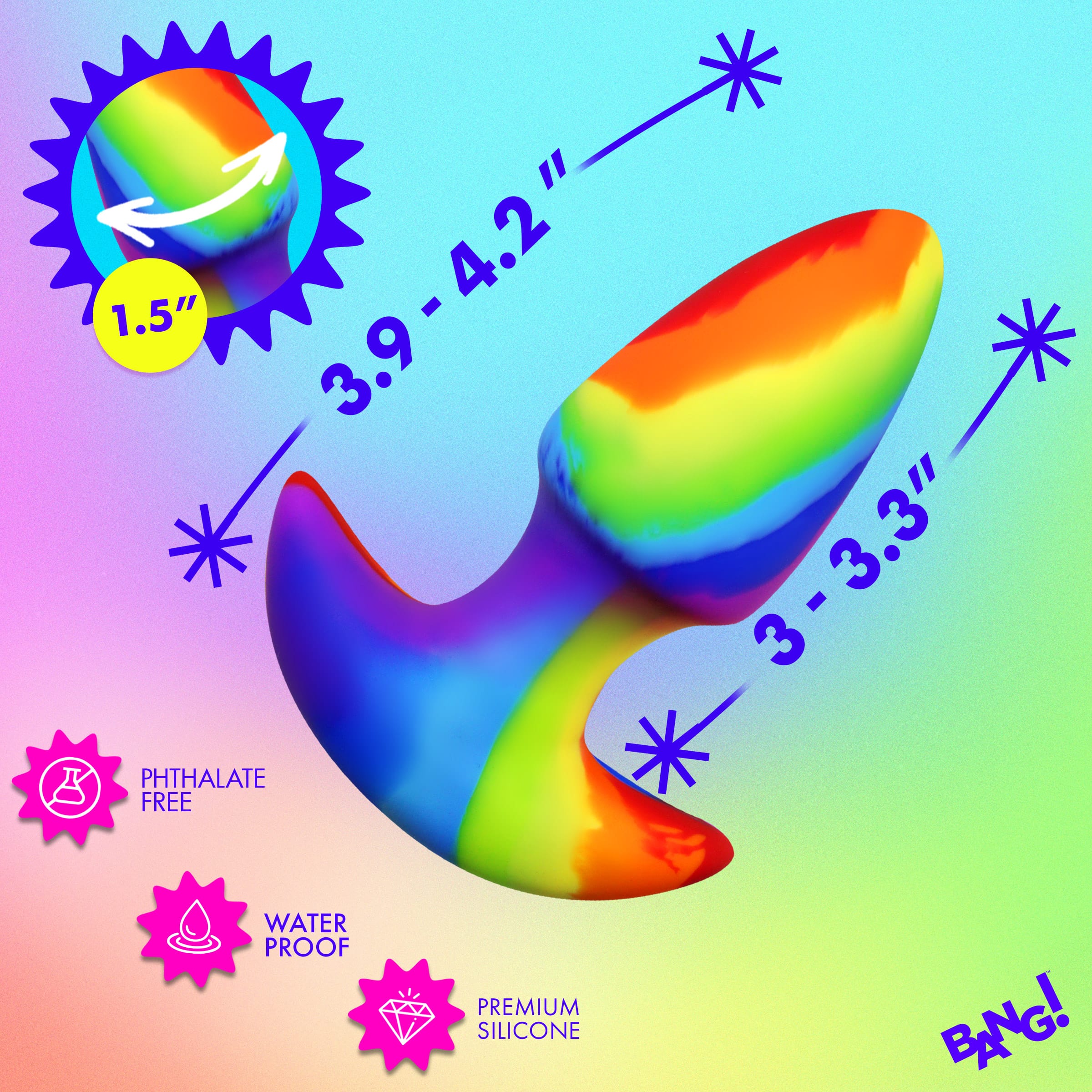 Thrusting and Vibrating Silicone Butt Plug - Image 4