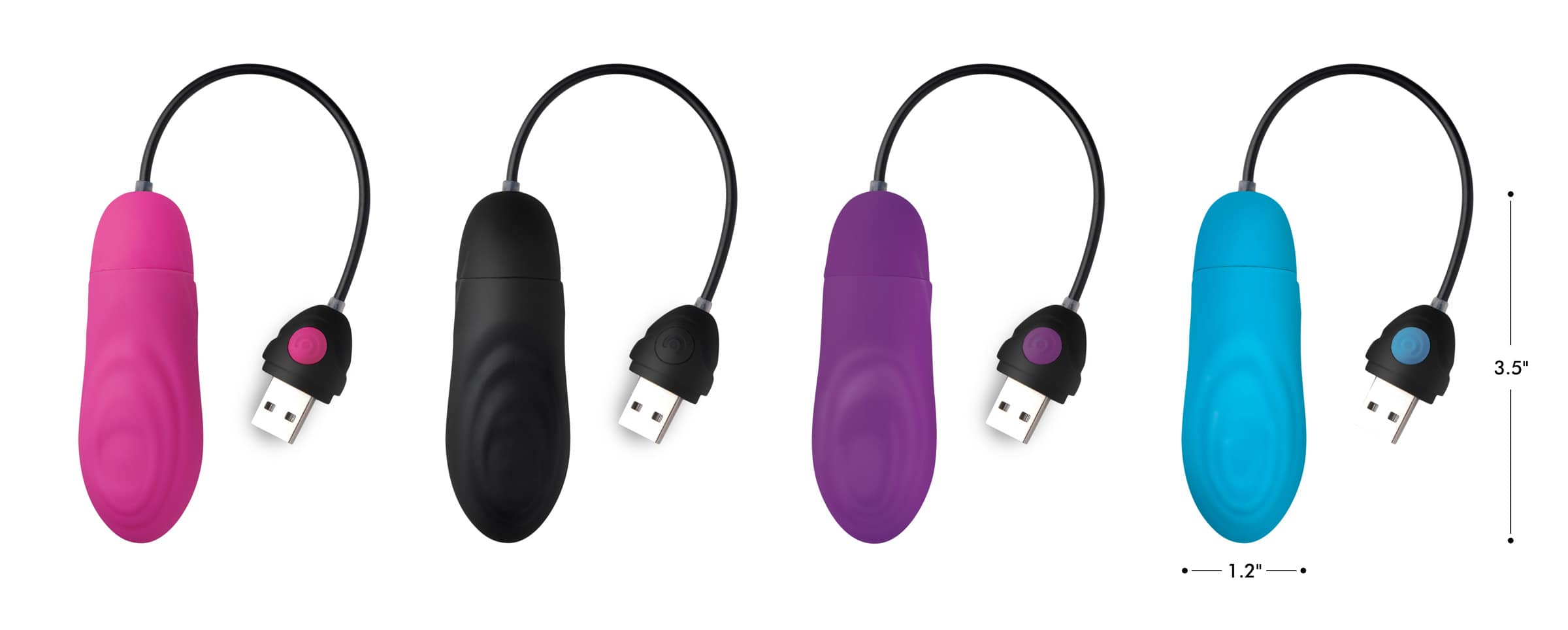7X Pulsing Rechargeable Silicone Vibrator - Blue - Image 5