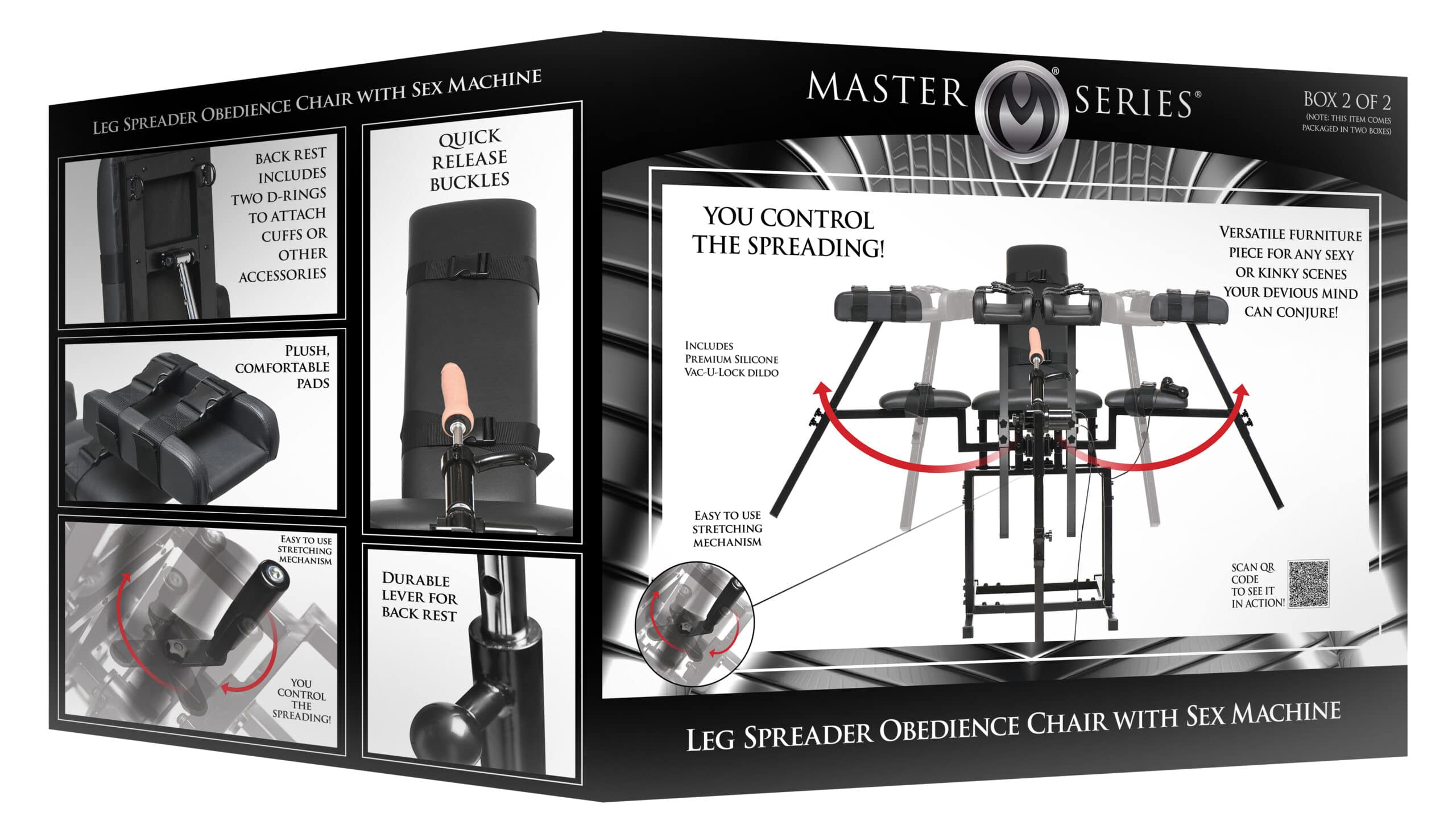 Leg Spreader Obedience Chair with Sex Machine - Image 10