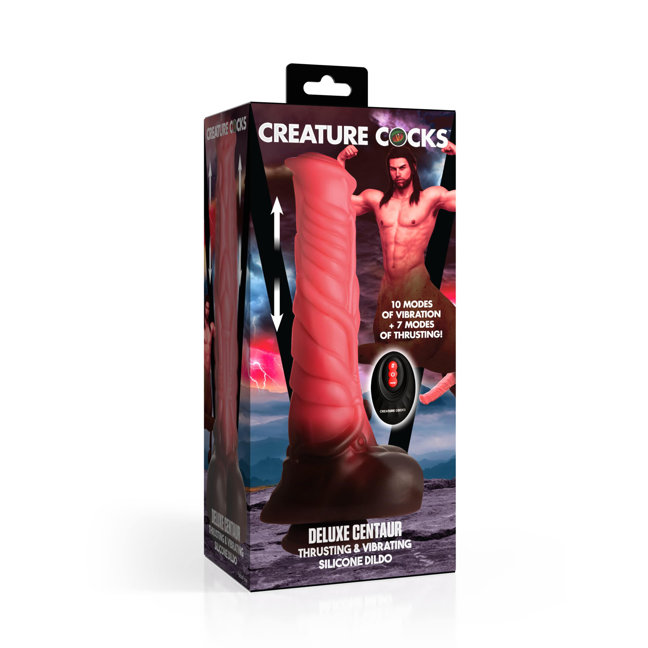 Deluxe Centaur Thrusting & Vibrating Silicone Dildo - Image 8
