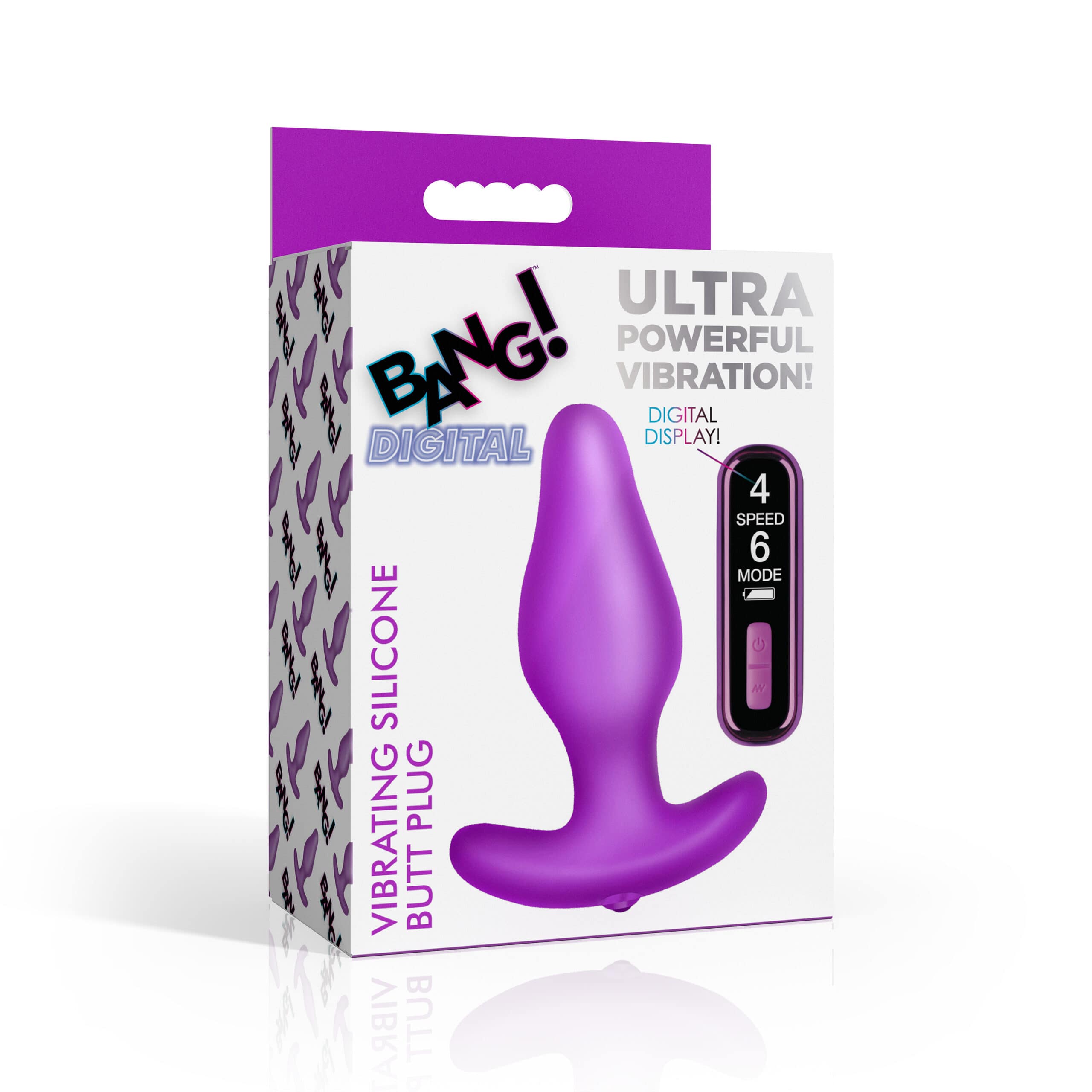 Vibrating Silicone Butt Plug with Digital Remote - Image 6