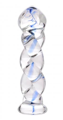 Twisted Pleasure Glass Dildo