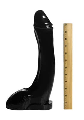14 Inch Black Dildo Measured