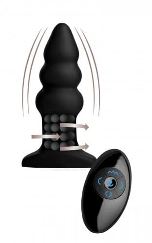 Rippled Rimming Plug With Wireless Remote Demo