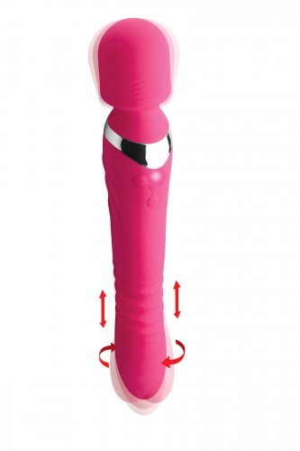 Thrusting and Vibrating Silicone Wand Demostration