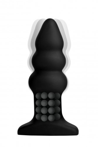 Rippled Rimming Plug With Wireless Remote Illustration