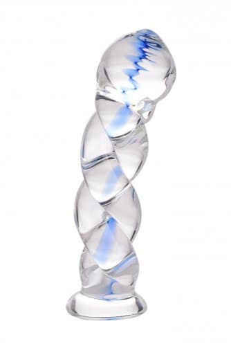 Twisted Pleasure Glass Dildo Side View