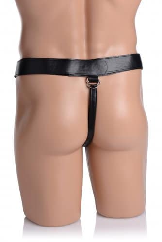 Hollow Strap-On with 10 Inch Dildo Back View