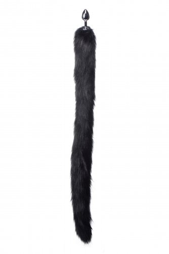 Black Mink Tail Anal Plug
