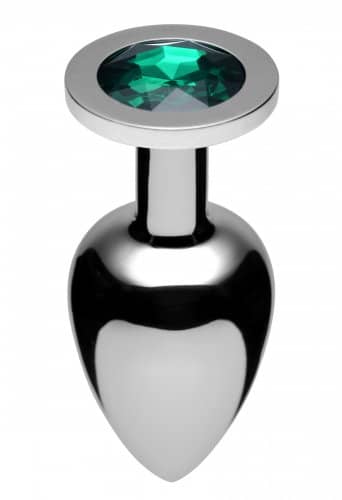 Jeweled Butt Plug Emerald Large