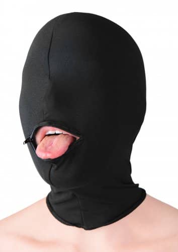 Hood With Zippered Mouth Hole