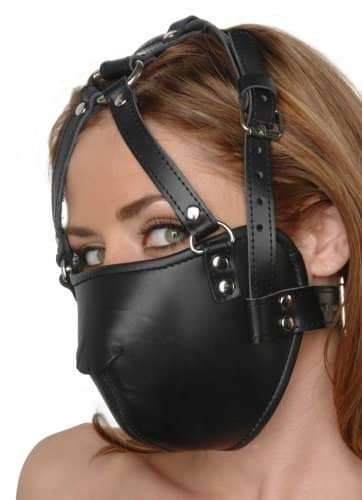Muzzled Face Harness Side View