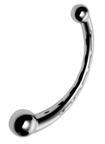 Curvy Steel Dildo Side View