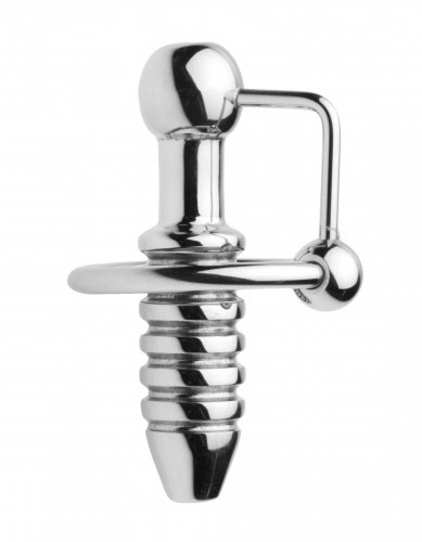 XL Ribbed Urethral Plug Side View