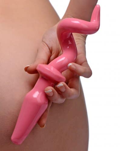 Pink Piggy Tail Butt Plug
