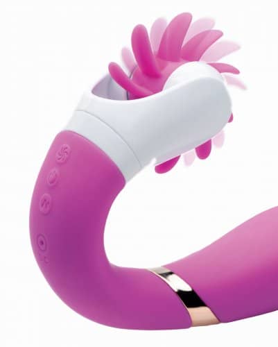 Dual Clit Stimulating Vibrator In Action
